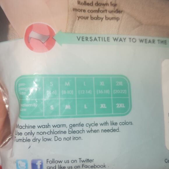 NWT Maternity Playtex 2-pack Fold-down Modern Brief Panties Size 2XL - Picture 4 of 5